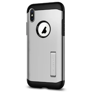 Чехол Spigen Slim Armor Satin Silver для iPhone X | XS 057CS22546 - Фото 1
