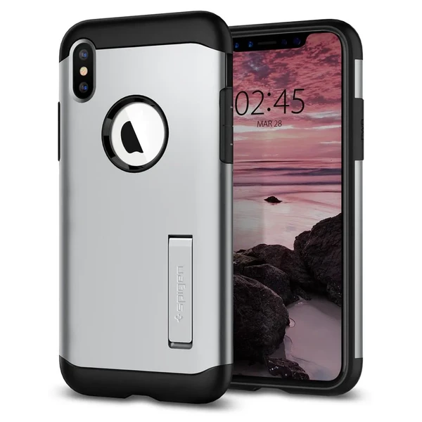 Чехол Spigen Slim Armor Satin Silver для iPhone XS Max
