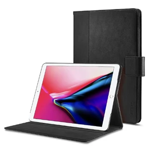 Кожаный чехол Spigen Stand Folio Black для iPad 9.7" (2017 | 2018) | Air