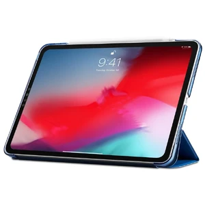 Магнитный чехол-книжка Spigen Smart Fold (Version 2) Blue для iPad Pro 11" - Фото 7