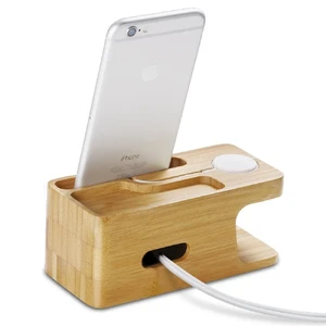 Дерев'яна док-станція Spigen S370 для Apple Watch і iPhone - Фото 3