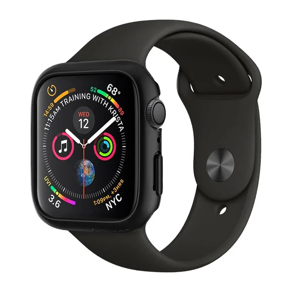 Чохол Spigen Thin Fit Black для Apple Watch 40mm SE 2 | SE | 6 | 5 | 4