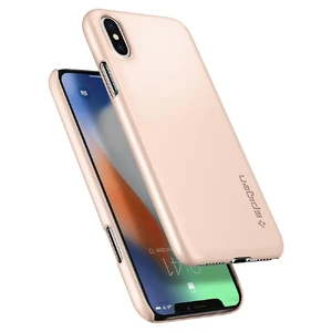 Чехол Spigen Thin Fit Blush Gold для iPhone X | XS - Фото 5