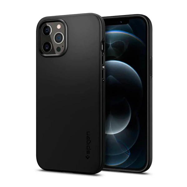 Чорний захисний чохол Spigen Thin Fit для iPhone 12 Pro Max в Ужгороді