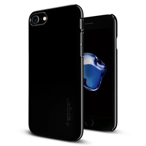 Чохол Spigen Thin Fit Jet Black для iPhone SE 3 | SE 2 | 8 | 7