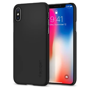 Чехол Spigen Thin Fit Matte Black для iPhone X | XS с магнитом - Фото 2