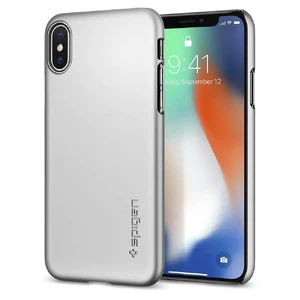Чохол Spigen Thin Fit Satin Silver для iPhone X | XS - Фото 2