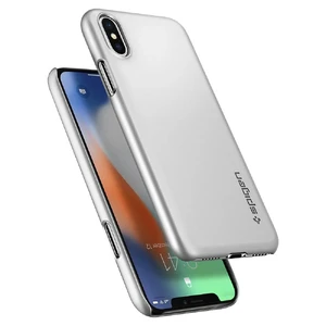 Чохол Spigen Thin Fit Satin Silver для iPhone X | XS - Фото 5