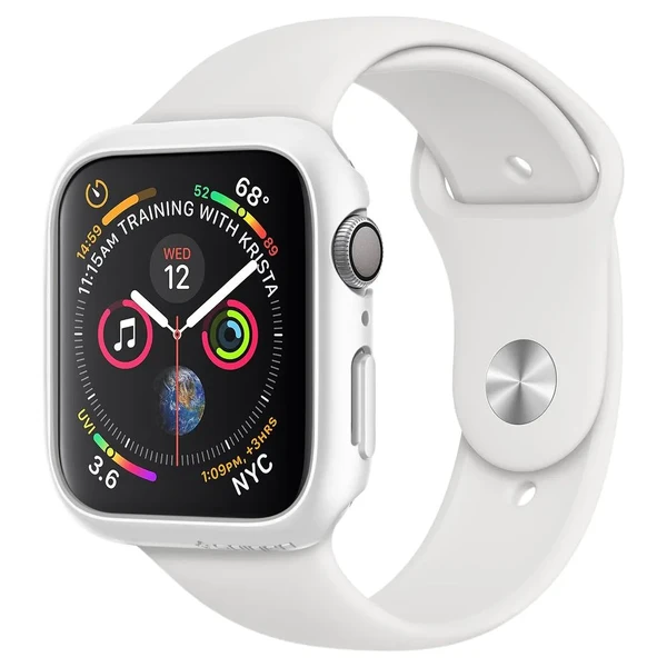 Чохол Spigen Thin Fit White для Apple Watch 44mm SE 2 | SE | 6 | 5 | 4