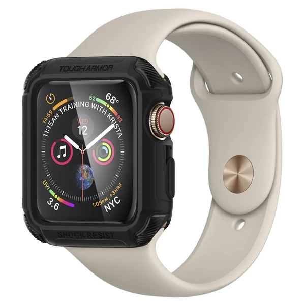 Чохол Spigen Tough Armor Black для Apple Watch 44mm SE 2 | SE | 6 | 5 | 4