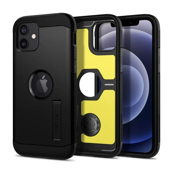 Противоударный чехол Spigen Tough Armor Black для iPhone 12 | 12 Pro в Хмельницком