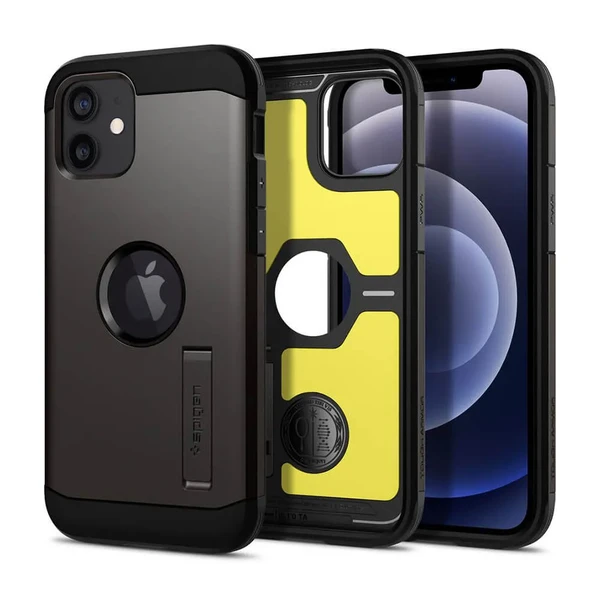 Противоударный чехол Spigen Tough Armor Gunmetal для iPhone 12 | 12 Pro в Хмельницком