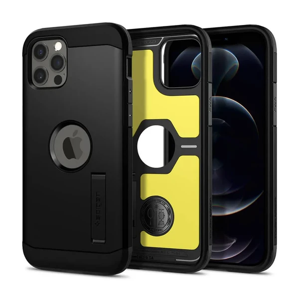 Протиударний чохол Spigen Tough Armor Black для iPhone 12 Pro Max в Ужгороді