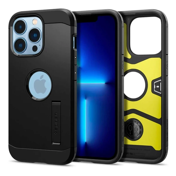 Противоударный чехол Spigen Tough Armor Black для iPhone 13 Pro в Сумах