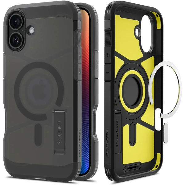 Прозорий чохол Spigen Tough Armor Mag для iPhone 16, приємно димчастий у Житомирі