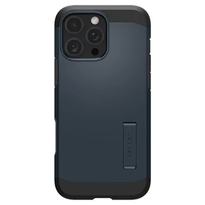 Синий чехол с защитой кнопок Spigen Tough Armor T Mag для iPhone 16 Pro Max - Фото 8