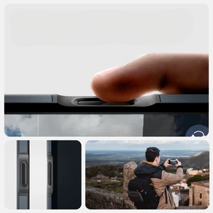 Синий чехол с защитой кнопок Spigen Tough Armor T Mag для iPhone 16 Pro Max - Фото 12