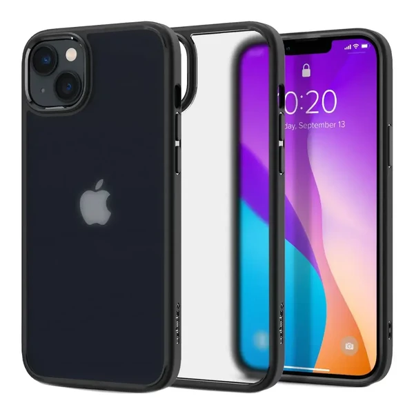 Прозорий силіконовий чохол Spigen Ultra Hybrid Frost Black для iPhone 14 | 13 в Чернівцях