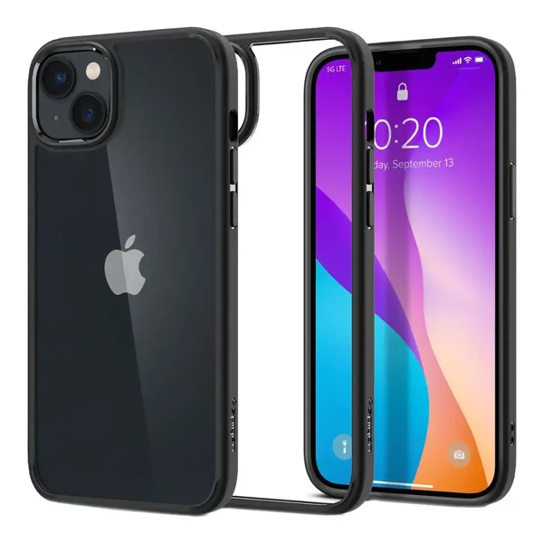 Прозорий силіконовий чохол Spigen Ultra Hybrid Matte Black для iPhone 14 | 13 в Чернівцях