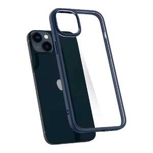 Прозрачный силиконовый чехол Spigen Ultra Hybrid Navy Blue для iPhone 14 Plus - Фото 5