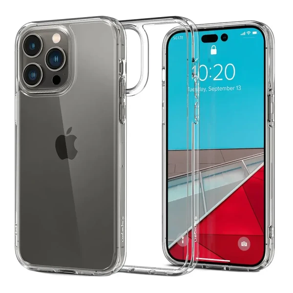 Прозрачный силиконовый чехол Spigen Ultra Hybrid Crystal Clear для iPhone 14 Pro Max в Черкассах