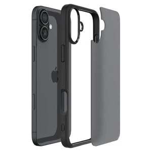 Півпрозорий чорний чохол Spigen Ultra Hybrid для iPhone 16 Plus - Фото 7