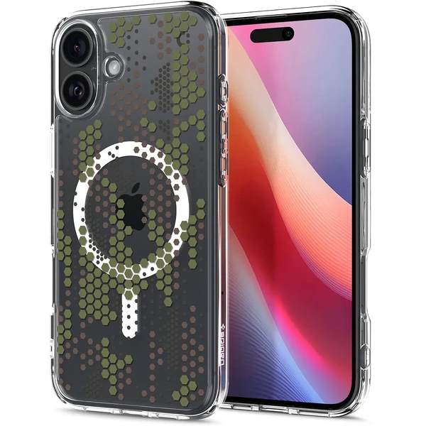Прозорий візерунковий чохол Spigen Ultra Hybrid Mag для iPhone 16 у Житомирі