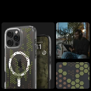 Прозрачный узорчатый чехол Spigen Ultra Hybrid Mag для iPhone 16 Pro Max - Фото 11