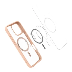 Полупрозрачный розовый чехол Spigen Ultra Hybrid Mag для iPhone 16 Pro Max - Фото 7