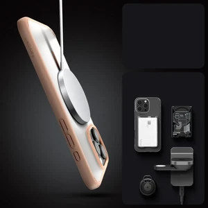 Полупрозрачный розовый чехол Spigen Ultra Hybrid Mag для iPhone 16 Pro Max - Фото 10