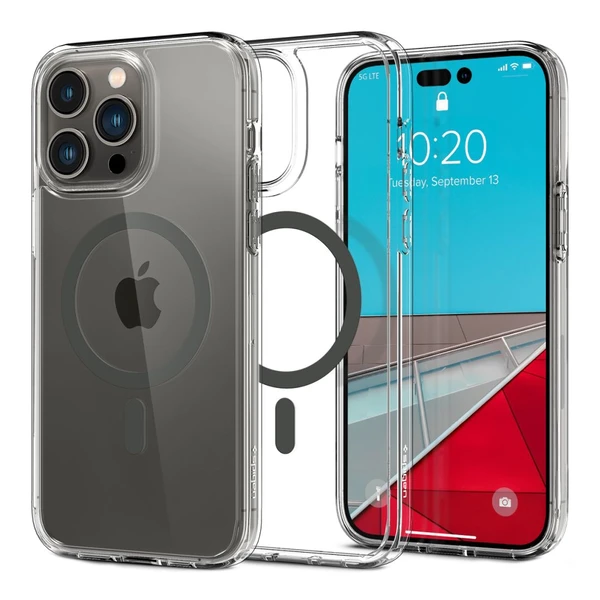 Прозрачный чехол Spigen Ultra Hybrid Mag MagSafe Graphite для iPhone 14 Pro Max в Черкассах