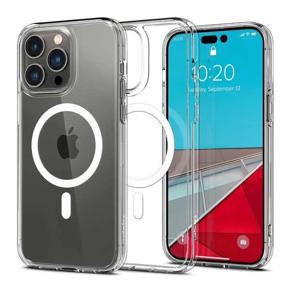 Прозорий чохол Spigen Ultra Hybrid Mag MagSafe White для iPhone 14 Pro у Житомирі