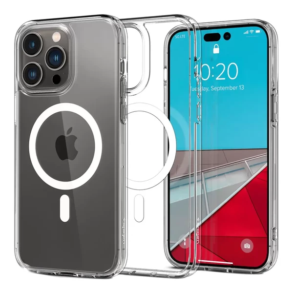 Прозрачный чехол Spigen Ultra Hybrid Mag MagSafe White для iPhone 14 Pro Max в Черкассах