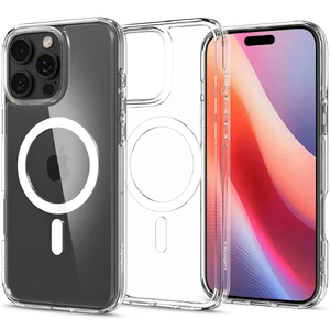 Прозорий білий чохол зі склом Spigen Ultra Hybrid Mag для iPhone 16 Pro Max - Фото 3