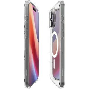 Прозорий білий чохол зі склом Spigen Ultra Hybrid Mag для iPhone 16 Pro Max - Фото 4