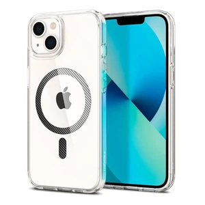Прозорий чохол Spigen Ultra Hybrid MagSafe Carbon Fiber для iPhone 13 - Фото 2