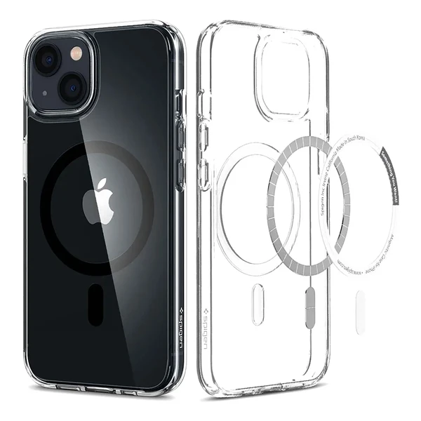 Прозорий чохол Spigen Ultra Hybrid MagSafe Black для iPhone 13 у Житомирі