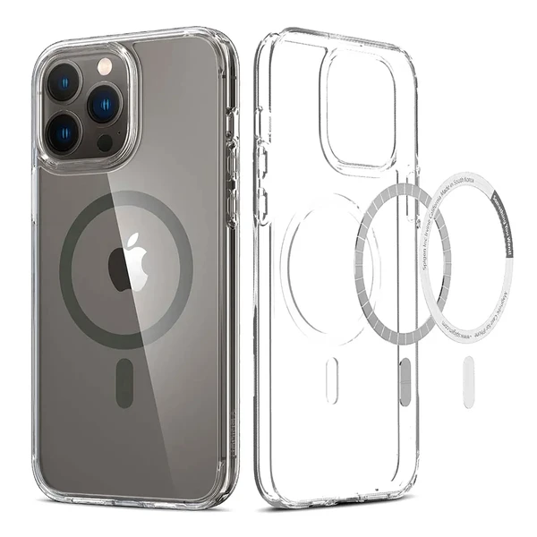 Прозрачный чехол Spigen Ultra Hybrid MagSafe Graphite для iPhone 13 Pro Max