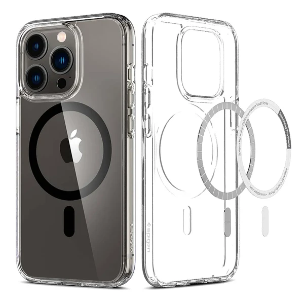 Прозрачный чехол Spigen Ultra Hybrid MagSafe Black для iPhone 13 Pro в Сумах