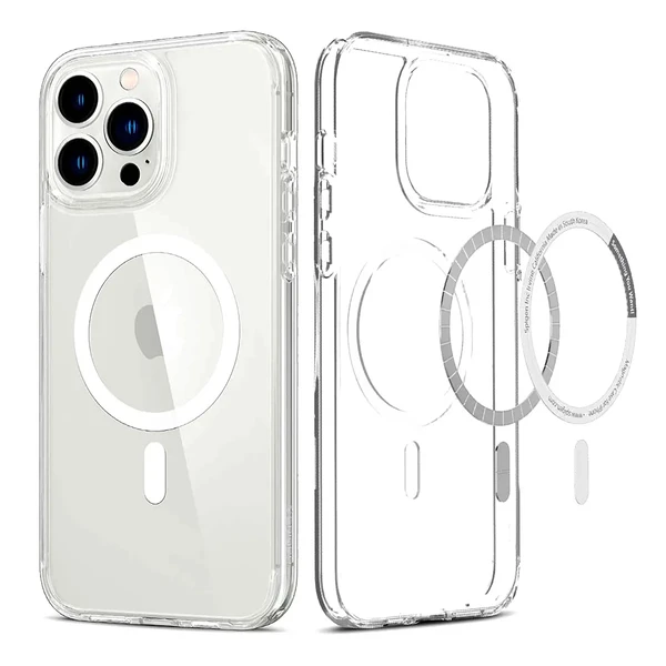 Прозрачный чехол Spigen Ultra Hybrid MagSafe White для iPhone 13 Pro Max