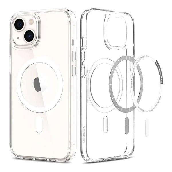 Прозорий чохол Spigen Ultra Hybrid MagSafe White для iPhone 13 у Житомирі