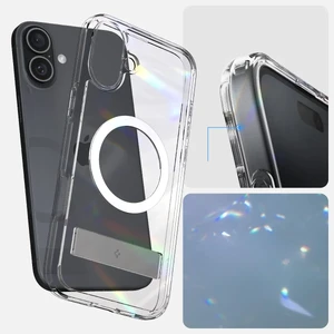 Прозорий білий чохол Spigen Ultra Hybrid S Mag для iPhone 16 Plus - Фото 12