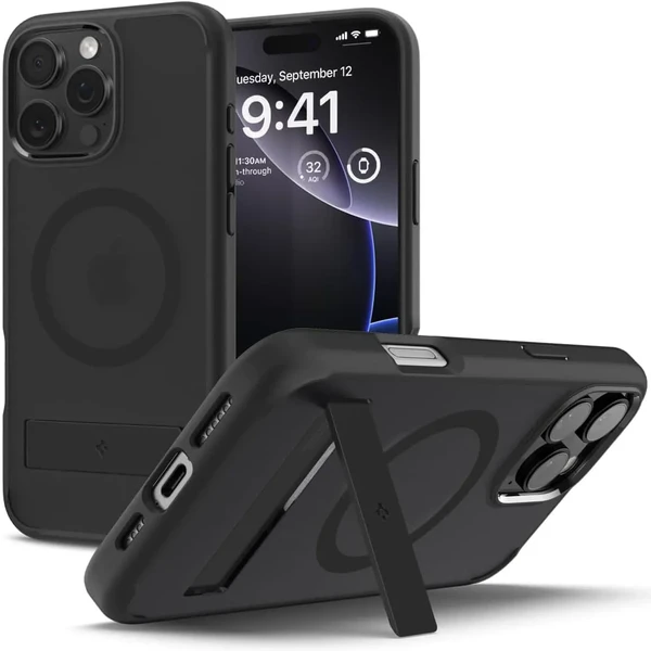 Півпрозорий чорний чохол Spigen Ultra Hybrid S Mag для iPhone 16 Pro Max у Чернігові