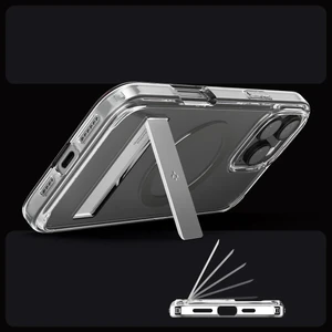Прозрачный серый чехол Spigen Ultra Hybrid S Mag для iPhone 16 Pro Max - Фото 4