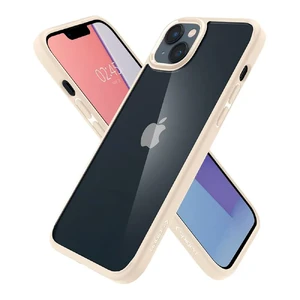 Прозрачный силиконовый чехол Spigen Ultra Hybrid Sand Beige для iPhone 14 Plus - Фото 2