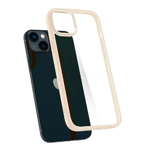 Прозрачный силиконовый чехол Spigen Ultra Hybrid Sand Beige для iPhone 14 Plus - Фото 5