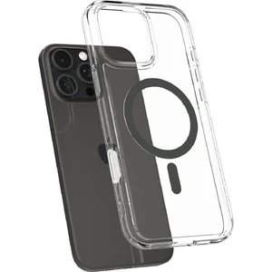 Прозрачный серый чехол Spigen Ultra Hybrid T Mag для iPhone 16 Pro - Фото 4