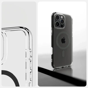 Прозрачный серый чехол Spigen Ultra Hybrid T Mag для iPhone 16 Pro - Фото 12