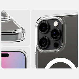 Прозрачный белый чехол Spigen Ultra Hybrid T Mag MagSafeдля iPhone 16 Pro - Фото 14