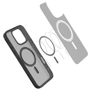 Полупрозрачный черный чехол Spigen Ultra Hybrid T Mag для iPhone 16 Pro Max - Фото 9